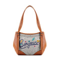 Leather Tote Bag Bonjour