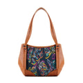 Leather Tote Bag Butterfly