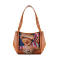 Leather Tote Bag Festival girl