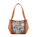 Leather Tote Bag Flowers