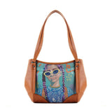 Leather Tote Bag Lilac locks - CANVAEGYPT