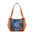 Leather Tote Bag Sea Leaf