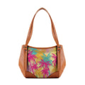Leather Tote Bag Summer Palm