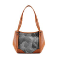 Leather Tote Bag The grey rocks