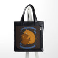 Leather Tote bag Being with you is my favorite activity