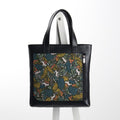 Leather Tote bag Cat Pattern