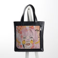 Leather Tote bag Doodle Dash