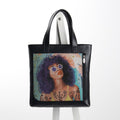Leather Tote bag Flamingo Queen