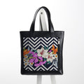 Leather Tote bag Floral Line