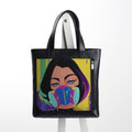 Leather Tote bag Graffiti