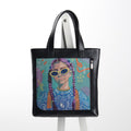 Leather Tote bag Lilac locks