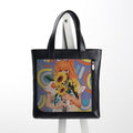 Leather Tote bag Sunflower Girl