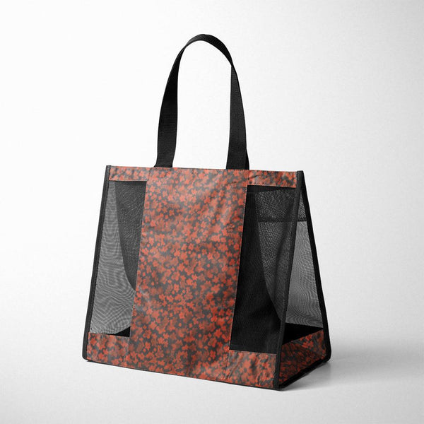 Mesh Bag Red Flowers - CANVAEGYPT