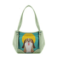 Mint Green Leather Tote Bag Doggy