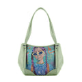 Mint Green Leather Tote Bag Lilac Locks