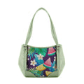 Mint Green Leather Tote Bag Summer