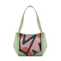 Mint Green Leather Tote Bag Texture