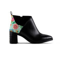 One Side Bootie Cyan Floral