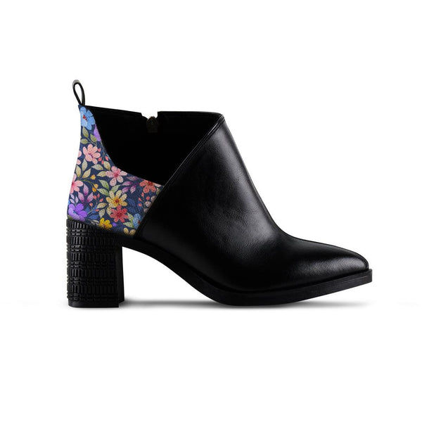 One Side Bootie Purple Floral - CANVAEGYPT