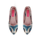 Rose Round Toe Shoe Blue circle - CANVAEGYPT