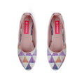 Rose Round Toe Shoe Rainbow triangles