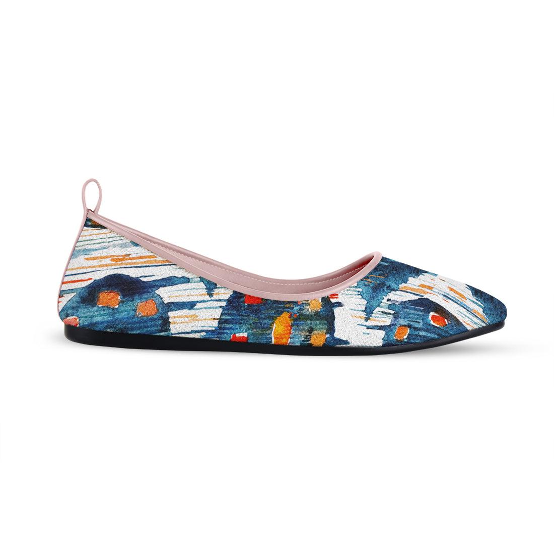 Rose Round Toe Shoe Blue circle - CANVAEGYPT