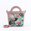 Rose Top Handle Handbag Flamingo