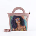 Rose Top Handle Handbag Flamingo Queen