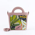 Rose Top Handle Handbag Leaves Abstract
