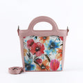 Rose Top Handle Handbag White Floral