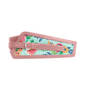 Rose Women's Belt Cyan Floral