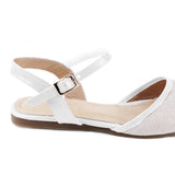 White Closed Strap Sandal Skin - CANVAEGYPT