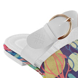 White Buckle Slide Slipper Faces - CANVAEGYPT
