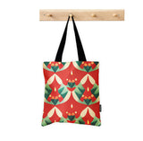 ToteBag Christmas Red – شنطة توت قماش مرسوم عليها رسومات كريسماس – ECADRA