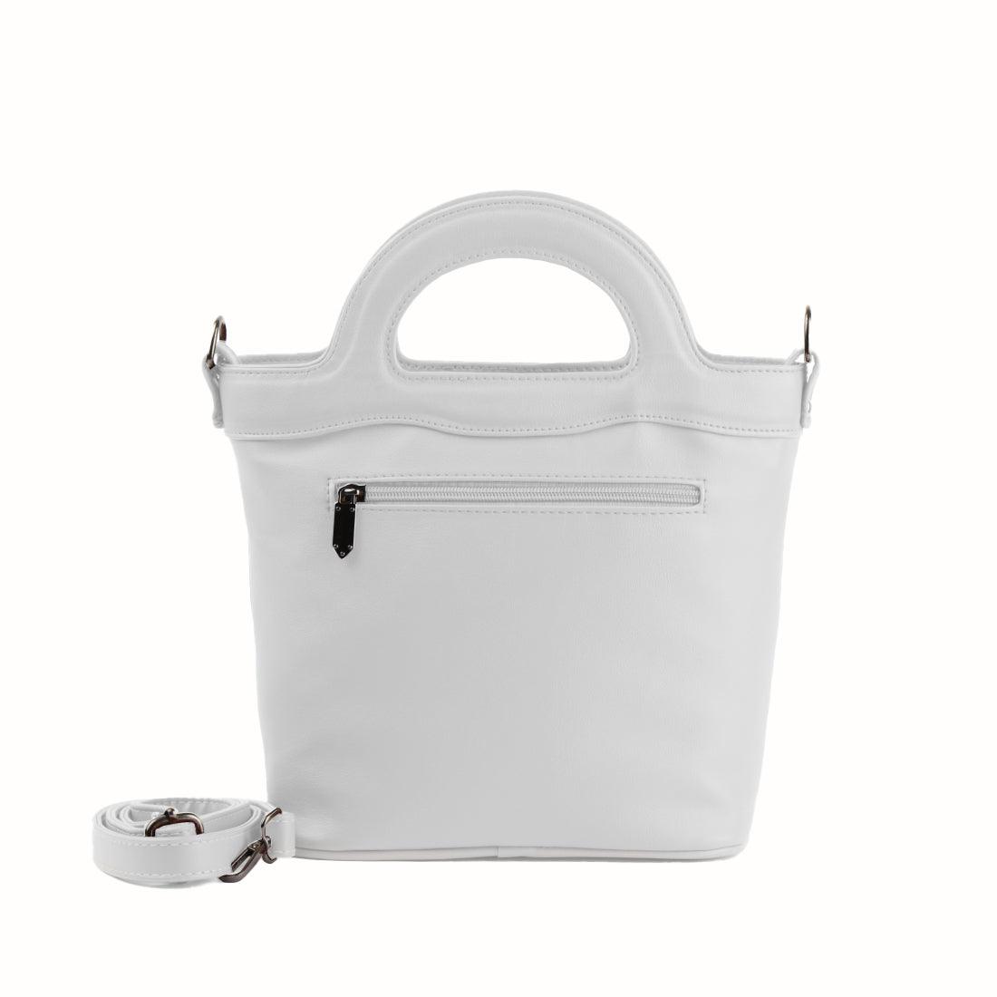 White Top Handle Handbag Gold Stars - CANVAEGYPT
