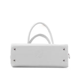 White Travel Hobo Bag Floral Blue Lines - CANVAEGYPT