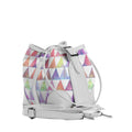 White Bucket Bags Rainbow triangles
