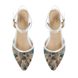 White Closed Strap Sandal Gold Stars - CANVAEGYPT