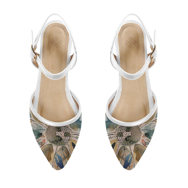 White Closed Strap Sandal Gold Stars - CANVAEGYPT