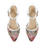 White Closed Strap Sandal Watercolor gentle