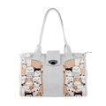 White Double Handle Large Bag Cute Pets