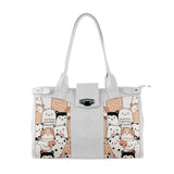 White Double Handle Large Bag Cute Pets - CANVAEGYPT