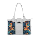 White Double Handle Large Bag Leaves - CANVAEGYPT