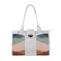 White Double Handle Large Bag Touching