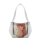 White Leather Tote Bag Brunette Beauty - CANVAEGYPT