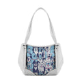 White Leather Tote Bag Dogs