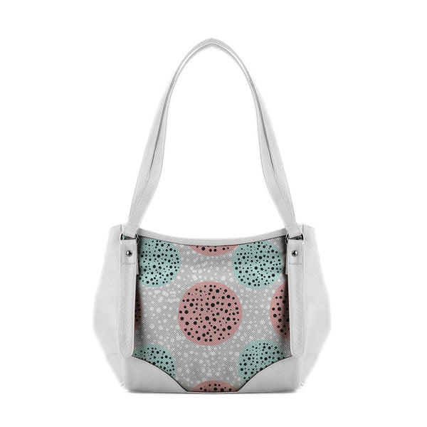 White Leather Tote Bag Dots - CANVAEGYPT