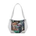 White Leather Tote Bag Full Walls