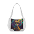 White Leather Tote Bag Mystery Lady