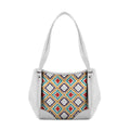 White Leather Tote Bag Pixely